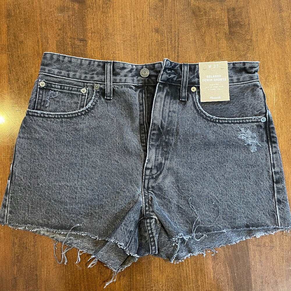 NWT Madewell Women's Relaxed Denim Shorts - 27 waist